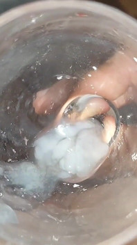 Big Creamy Load in the Crystal Glass.