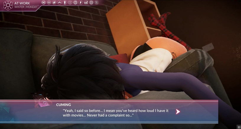 Cumming Gaming: Unser apartment [Weihnachts-Hentai-pornospiel], ep.1. Meine mitbewohnerin nimmt sexy posen im weihnachtsmann-kleid