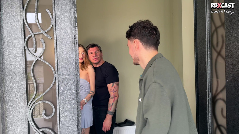 RDXCast: Backstage Sasha Paige in Hardcore Double Penetration Orgy!