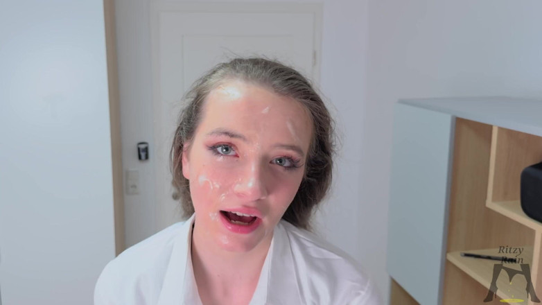 Ritzy Rain: Secretary Ritzy Punished by Her Boss Rough Deepthroat Blowjob for...