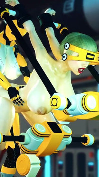 Sci-fi-BDSM gefesselt und gefickt - Ein sexy junges hottie und transen-android im labor
