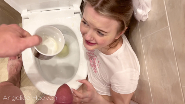 AngelicaHeaven: The Stepfather Found the Girl in the Toilet, Pissed in...