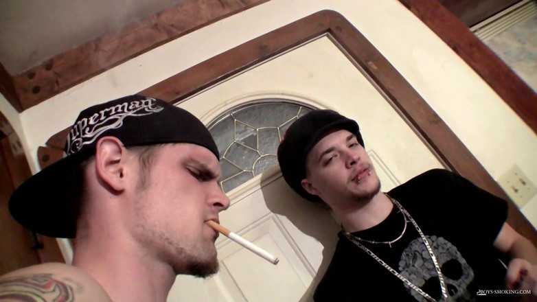 Boys Smoking: Nolan &amp; York Newports Smoke &amp; Stroke