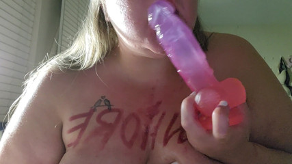 Maya Montana: Whore getting sloppy on dildo