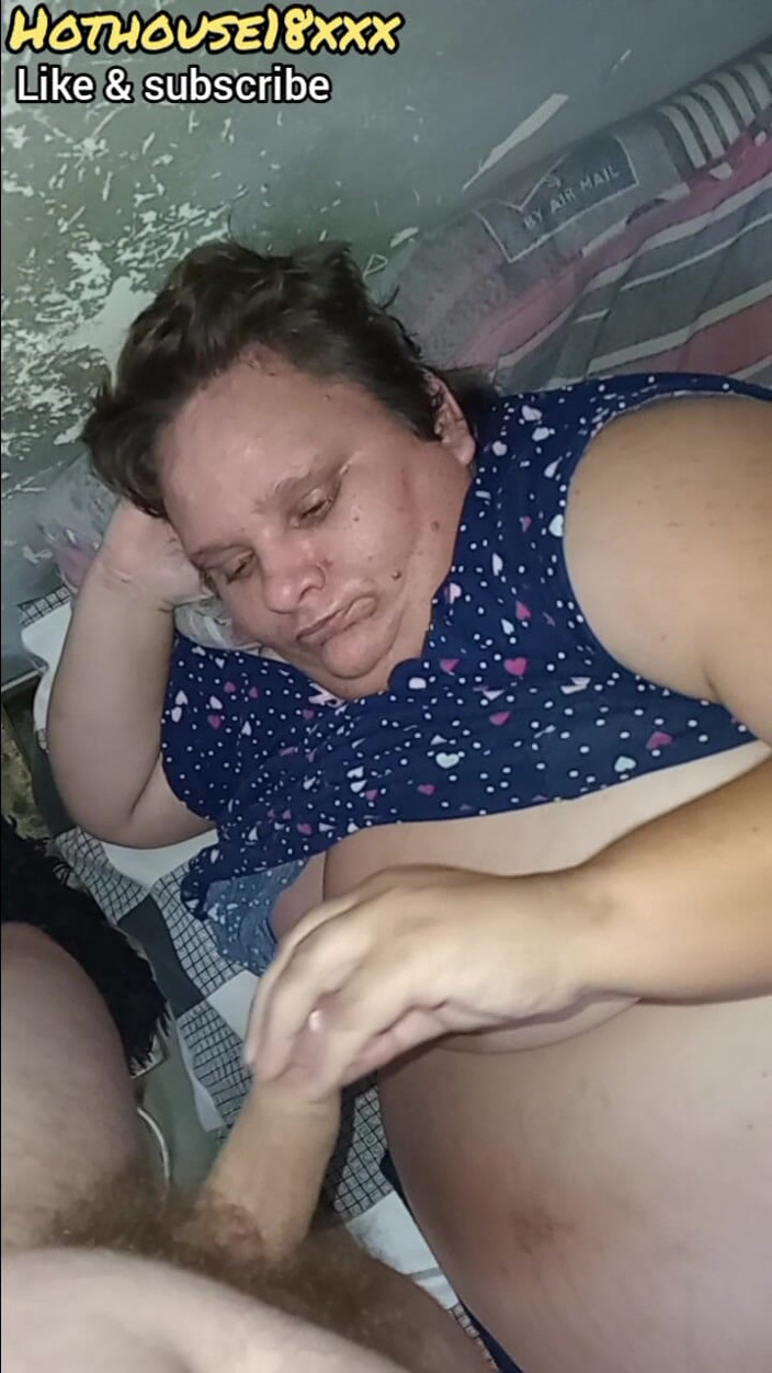 hothouse18xxx: Step Mommy Gives Step Son Handjob &amp; Cum on Her Boobs
