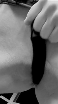 Classic Cute Teen Yulia Black Lingerie Finger and Dildo Masturbation