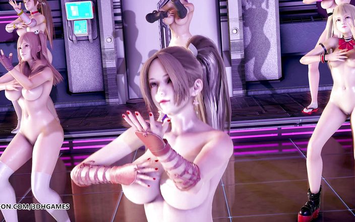3D-Hentai Games: Pinkcat çıplak dans - nyotengu, ayane, kasumi, marie rose, honoka, mai shiranui...
