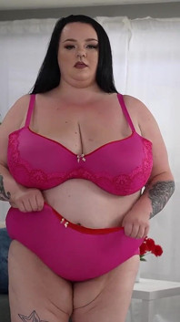 Busty BBW Bounces Belly on Big Black Dick
