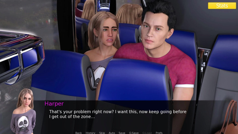 3D Cartoon Porn: Erotica 8 - Ren Fingers Harper on the Bus After Catching Her...