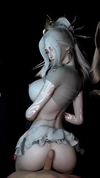 Déesse modèle 3D avec surprise à gros nichons - animation 3D, hentai
