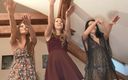 Leon Lambert: Summer Dress Strip and Dance Party com três universitárias amadoras...