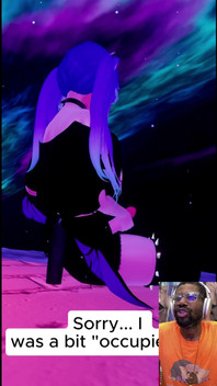 Anime Transgender Succubus Jerks off Her Beautiful Cock on a Starry Night