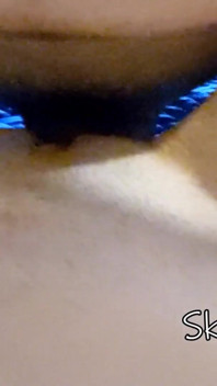Cock rubbing my gaping teen pussy