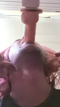 Crossdresser Pina Dildo Deepthroat Swallowing Hard Hals