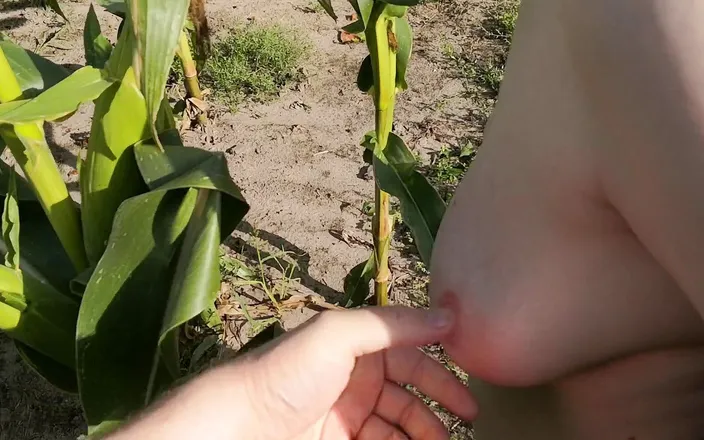 Bouncy Tits Action: Slap me in the corn field