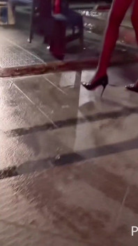 Lustful Long-legged Goddess in Glossy Stockings and High Heels-flashing, Car Wash Setting, Blowjob, and Creampie.