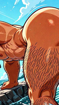 Homens nus no Lago de Arte Digital