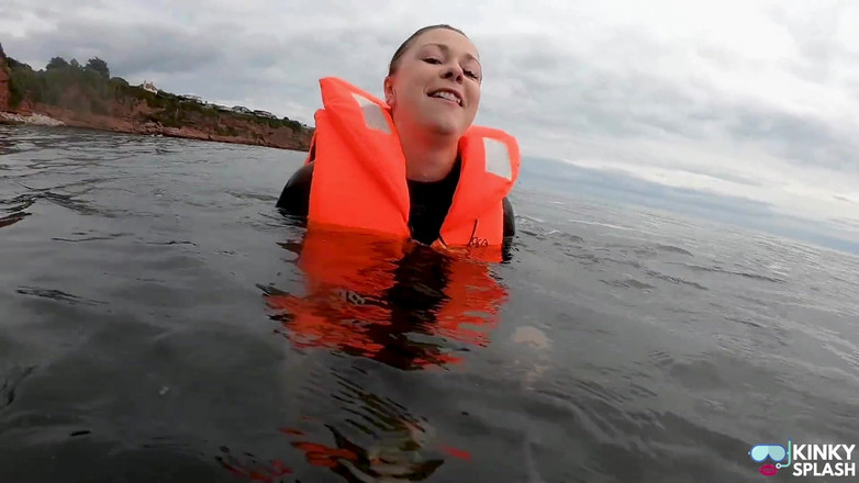 UKCuteGirl: Strapped Tight &amp; Floating Free - Sexy Wetsuit Life Jacket Test
