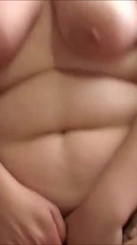 Brunette lady with natural tits likes two cocks