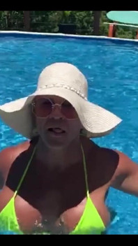 Love the Feel of the Cool Water on My Tits, Can You Tell?