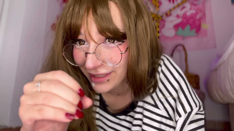 lanalovacutie: Stepdaddys Girl Blowjob Until Cum on Face