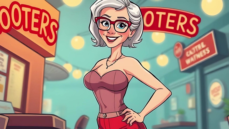 AI Porn: Hooters dibujos animados arte
