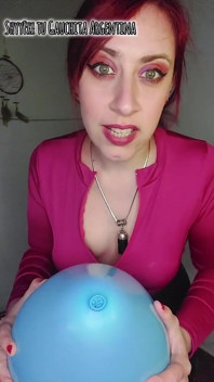 Guardami scoppiare i tuoi palloncini!! la vendetta per il palloncino feticcio continua! JOI