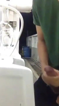 Excited Behind the Bathroom