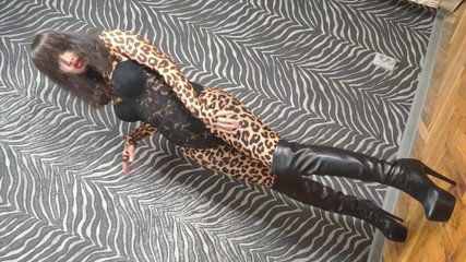 Ponny Letany: Leopard High Heels Furry Sissy Ponyboy