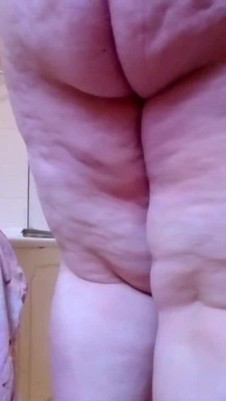 SSBBWLadyBrads: Naked SSBBW cleans lower camera view
