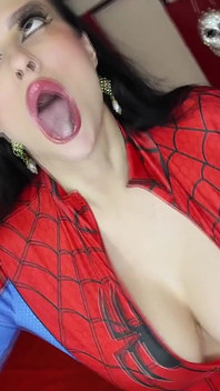 Spider žena Femdom Ahegao prsa a zadek uctívání Gooning s