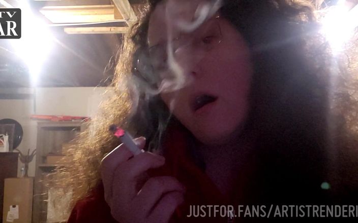 The Artist Next Door: Kudrnatá brunetka ti s láskou kouří kouř do obličeje