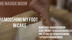 Smooshing My Foot Into Cake