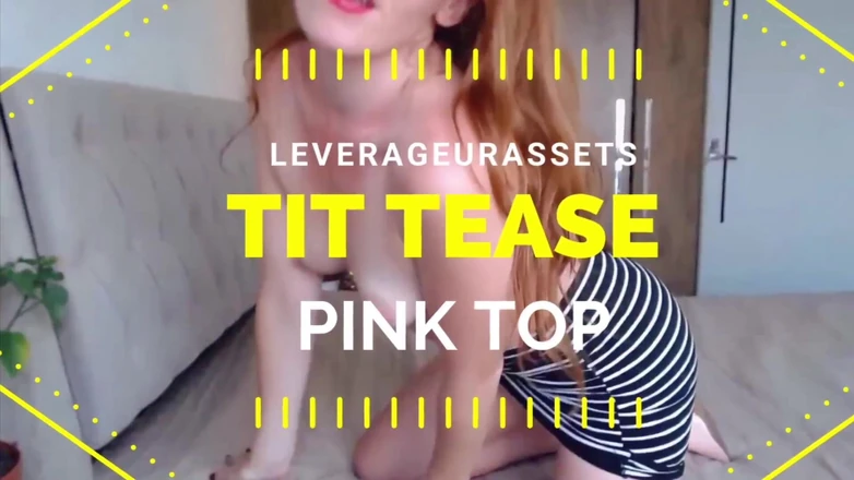 Leverageurassets: Zrzka Petite Tit Škádlení růžového topu - 83