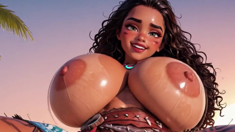 Neuro Babes XXX: Moana From the Cartoon Gets Fucked Hard, Her Breasts Are...