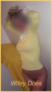 Wifey Looks Perfect in This Yellow Shirt