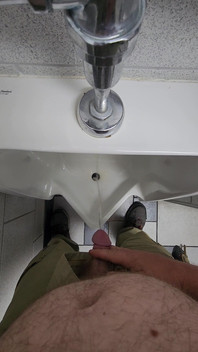 Pissing Ina Public Bathroom.