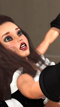 Sci-fi šukací stroj! Muž s androidem tvrdě šuká mladou sexy brunetku v laboratoři