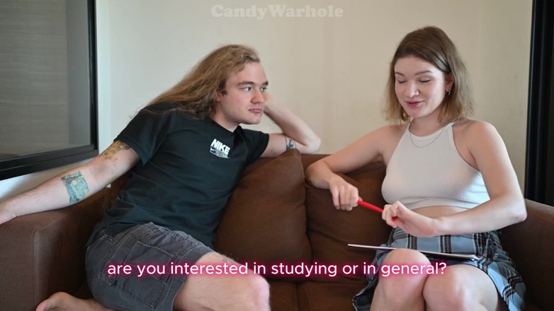 CandyWarhole: Sora vitregă excitată imploră să-i ia virginitatea, Hadjob și sex oral