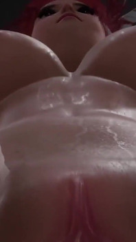 Close-up da inserção na buceta apertada | 3D pornô
