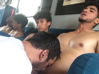 Quiet Straight Hunk Is in Need of a Good Blowjob and Brings His Friend with Him.
