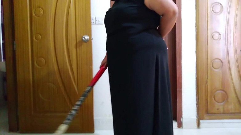 Aria Mia: Muslim Beautiful Hot Maid Has Sex with Owner While Sweeping...