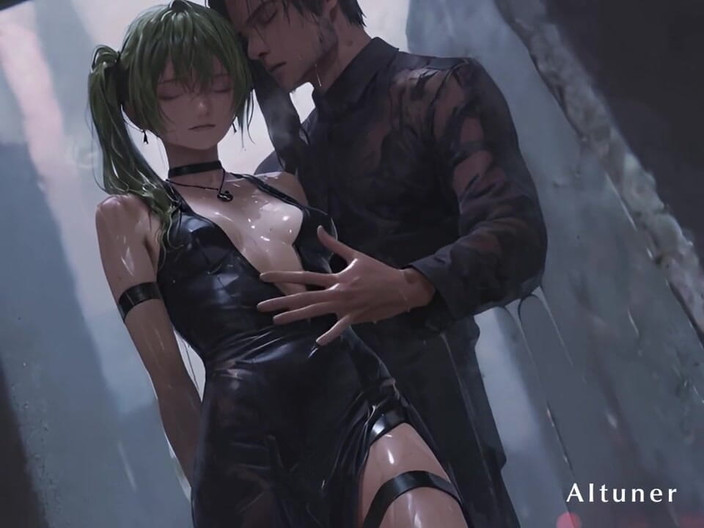 AItuner: Emerald twin tails, zwarte choker - neem de controle over de...