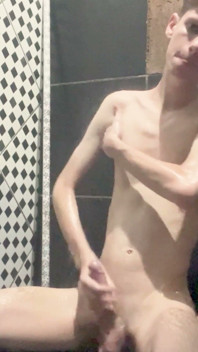 Kedoimath - a Skinny Twink in the Shower Rubbing the Soap in His Wet Body