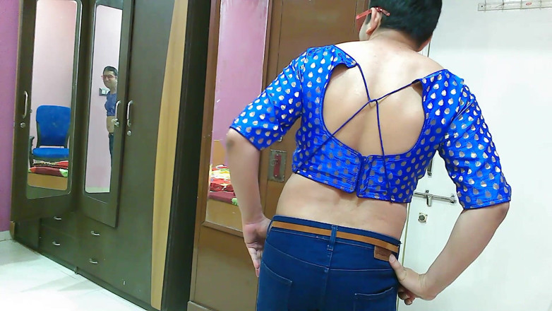 Cute & Nude Crossdresser: pyari bahin krosadresar denim jins men phemboy svit lolipop, krop...