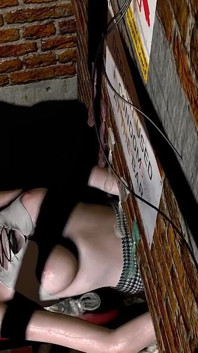 Ragazza asiatica sexy scopata attraverso un buco nel muro
