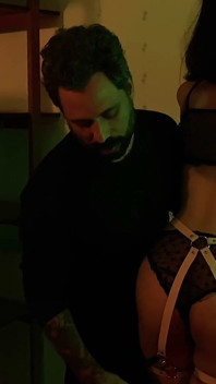 Young Girl in Lingerie Enjoys to Have Sex While Tied up