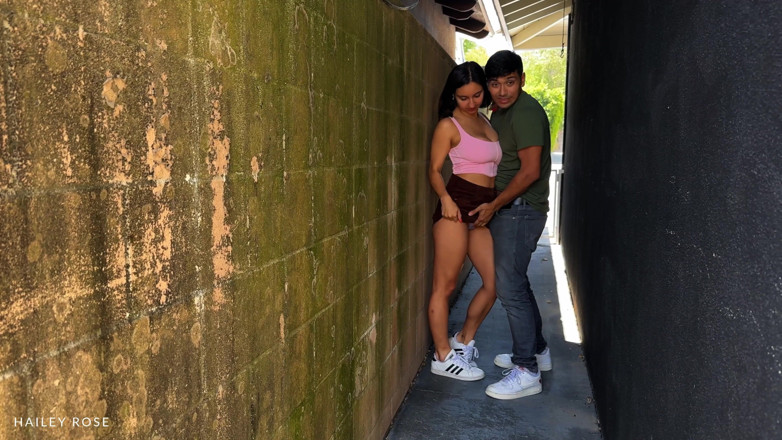 Hailey Rose: Fucking in Dark Alleyway - Busty Latina Public Streets - Hailey Rose
