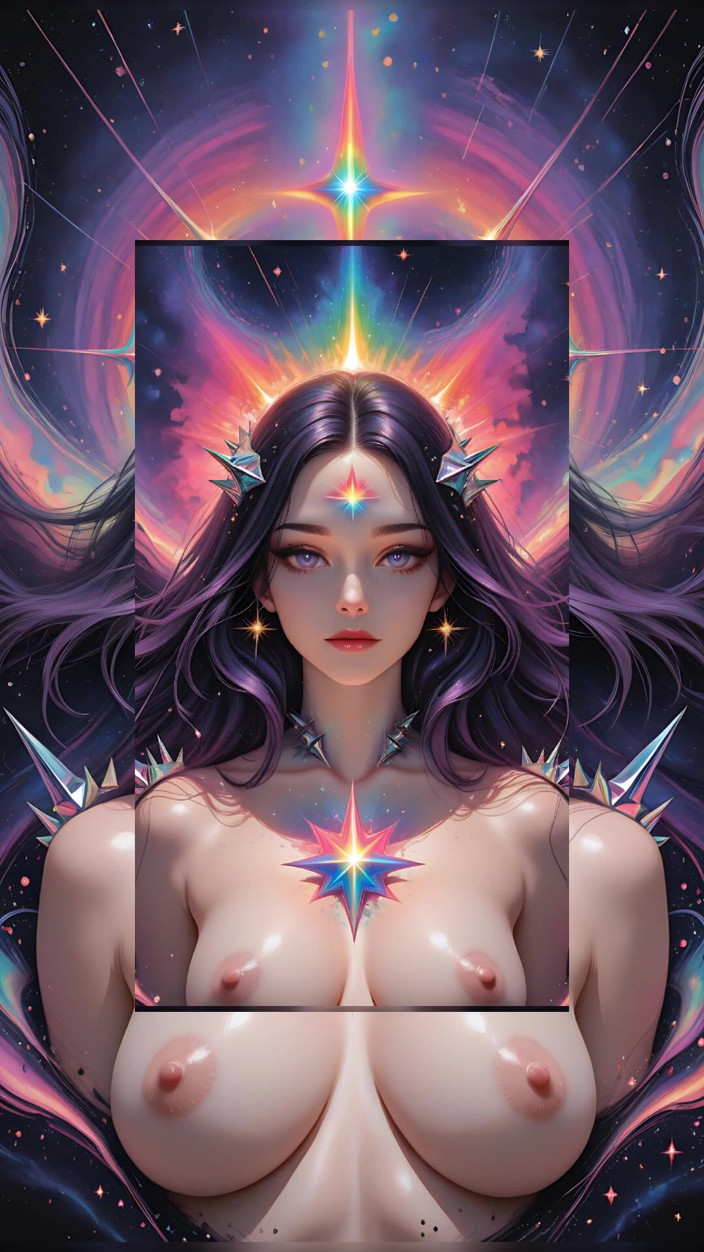 VelvetInk Studio: Oracle bayang-bayang ribut batal dengan pelangi Prism Spikes Cosmic Fantasy...