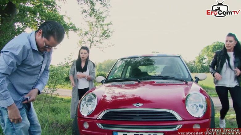 EroCom: German outdoor pick up sex with black hair student
